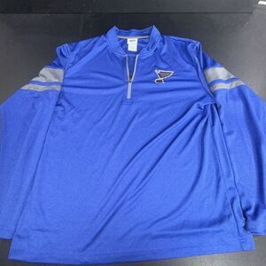 NHL St. Louis Blues Dri-fit Quarter-Zip Top - Blue Sz Xl 46/48 Hockey
